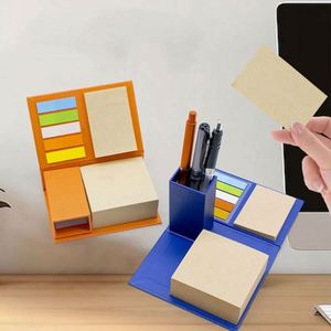 Novelty Multi-Functional Dedicated Desktop Storage Pen Holder and <b>Sticky</b> <b>Note</b> Notepad Box Stationery Gift Set for Adults - Product Image 1