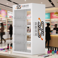 Présentoir de table à 5 niveaux pour vernis à ongles, en acrylique et métal, couleur personnalisable, design élégant, montage facile pour 270 vernis