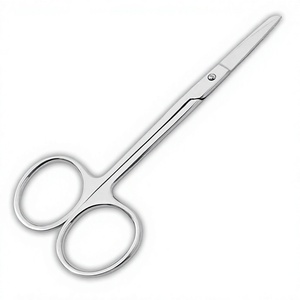 Ciseaux de manucure en acier inoxydable, lame droite, pointe acérée, manche rond, outils de beauté pour le soin des ongles, adultes - Product Image 3