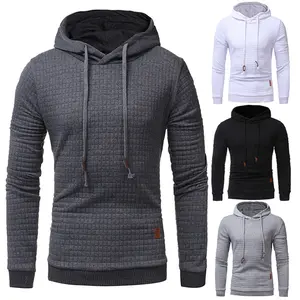 M-4XL autunno/inverno nuovo Design a rombo da uomo Casual Pullover maglione giacca da uomo Slim Fit con cappuccio Pullover