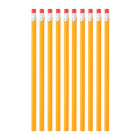 Crayon avec gomme intégrée, logo personnalisé OEM, écriture fluide, pour cadeaux promotionnels scolaires et de bureau