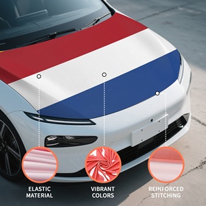 Bandera para Capó de Coche de Holanda para Aficionados al Fútbol, 4x5 pies, Personalizada, de Poliéster Elástico, para Desfiles - Product Image 3