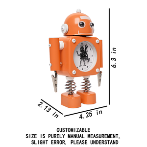 ساعة منبه رقمية لطيفة للأطفال روبوت معدني كرتوني ، ساعات تعليمية لتزيين غرف النوم بجانب السرير - Product Image 6
