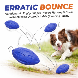 <span class=keywords><strong>Jouet</strong></span> à mâcher pour <span class=keywords><strong>chien</strong></span> en caoutchouc durable et écologique, en forme de ballon de rugby, avec design de ballon de football, <span class=keywords><strong>résistant</strong></span> aux morsures - Product Image 2