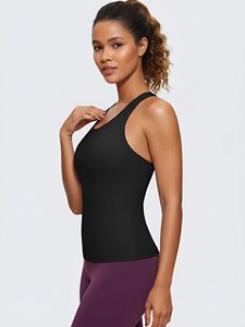 Tank Tops for Women - Padded Athletic Spandex Yoga Shirts <strong>with</strong> <strong>Built</strong> <strong>in</strong> <strong>Bra</strong> <strong>Vest</strong> for Women Womens Activewear Basic Tops - Product Image 2