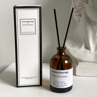 50ml 100ml Reed Diffuseur Bouteille avec Bouchon Boîte Cadeau Personnalisée Glazen Geurstaafjes Diffuse