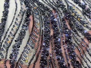 Tessuto di pizzo con perline in pizzo tessuto di cristallo <span class=keywords><strong>Swarovski</strong></span> - Product Image 5