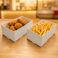 Caja de Cartón para Empacar Pollo y Waffles, para Comidas con Arroz, Pollo Asado KFC, Papas Fritas, Alitas de Pollo y Sándwiches