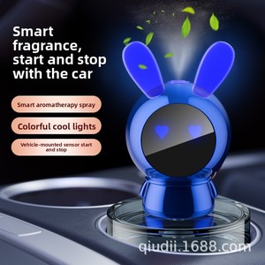 Difusor de Aromas Inteligente para Coche con Diseño de Conejo de Dibujos Animados, Luz de Siete Colores, Pulverización Automática, para Interiores del Hogar - Product Image 4