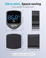 Thermomètre numérique électronique Seaoura SR-520 à lecture facile, adhésif, magnétique, pour aquarium en verre