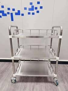 Troli laci pasien rumah sakit medis besi tahan karat rumah sakit - Product Image 3