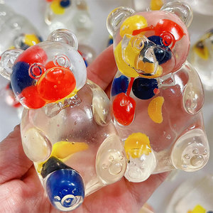 Juguetes de cubos de malta blandos GL, hechos a mano, con relleno de cuentas de frutas transparentes, bolas de azúcar para apretar, juguetes para niños y adultos, cubitos de hielo - Product Image 1