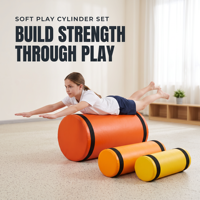 Ensemble de cylindres de jeu souple, rouleaux de gymnastique en mousse pour enfants, entraînement sensoriel, maison, maternelle, vente en gros, usine OEM