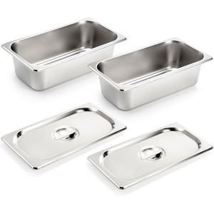 Bac anti-blocage rectangulaire professionnel pour restaurant, style américain, en acier inoxydable, pour stockage alimentaire, ustensile de cuisine, bac GN 1/1 - Product Image 1