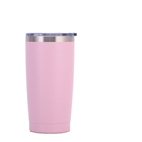 Tasse en acier inoxydable 18/8 vente à chaud logo personnalisé tasse à double paroi avec impression de logo tasses à café de voyage gobelet avec couvercle
