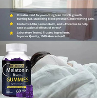 Bonbons gélifiés à la mélatonine pour le sommeil et la mémoire, complément alimentaire pour adultes, 60 unités, 2 gélifiés par jour
