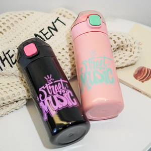 Nouvelle gourde portable d'extérieur avec corde, pratique, pour enfants, 500 ml, mignonne, en acier inoxydable 316, tasse thermos sous vide - Product Image 1