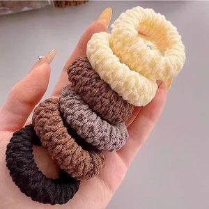 Coleteros de Pelo Elásticos de Punto, Gruesos y Extra Fuertes, con Rayas Mixtas de Cinco Colores, Accesorios para el Cabello, Uso Casual - Product Image 1