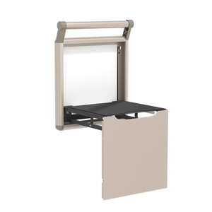 Aluminum Alloy Wall Mounted Foldable Modern Minimalist Design Home Entryway <b>Storage</b> Stool and Ottoman - Product Image 2