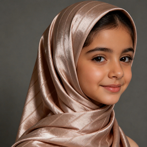 <span class=keywords><strong>Tela</strong></span> para Hijab Infantil, la Más Vendida, Transpirable, Suave, a Rayas, de Satén y Poliéster, Pañuelo para la Cabeza de Niños para la Escuela y Uso Diario - Product Image 1