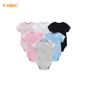 Ustom-<span class=keywords><strong>ropa</strong></span> <span class=keywords><strong>para</strong></span> bebés de 0 a 1 años, mono de color sólido de manga Hort, traje de escalada <span class=keywords><strong>para</strong></span> bebés - Product Image 1