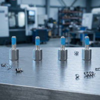 Entretoise hexagonale en acier inoxydable de haute précision, finition nickel, partiellement filetée, pour isolation de circuits imprimés et fixation de serveurs