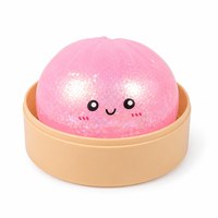 Jouet anti-stress sensoriel mignon en TPR en forme de boulette Smiley Face, à rebond lent