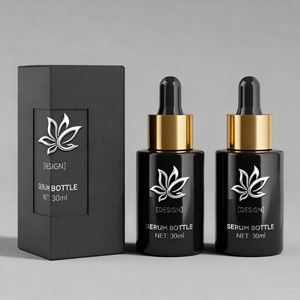 <span class=keywords><strong>Flacon</strong></span> <span class=keywords><strong>compte</strong></span>-gouttes vide personnalisé pour soins de la peau, ambre givré, 100 ml, bouchon doré, <span class=keywords><strong>flacon</strong></span> de sérum de luxe 50 ml avec boîte - Product Image 4