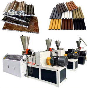 Ligne <span class=keywords><strong>de</strong></span> production d'extrusion à double vis à haute productivité <span class=keywords><strong>pour</strong></span> composites bois-plastique PVC, WPC, SPC, HDPE, PU - Product Image 1