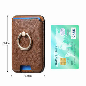 Étui magnétique pour iPhone 15, couleur unie, porte-cartes, matériau PU, aimant puissant N52 pour carte de crédit - Product Image 4