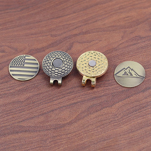 Clip para Gorra de Golf de Latón Plateado de Alta Calidad 2026 y Marcadores de Pelota con Iconos de la Bandera de EE. UU. - Product Image 4