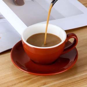 Juego de Tazas de Porcelana para Espresso Italiano de 220 ml, con Logotipo Personalizado, Tazas de Cerámica para Café, Capuchino y Té, con Plato, Venta al Por Mayor - Product Image 6