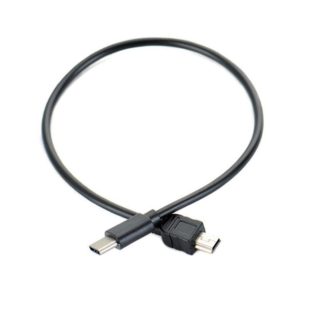 USB Type C 3.1 Male to Mini USB 5 Pin B Male Plug Converter OTG Adapter Lead Data Cable for Macbook Mobile 30cm