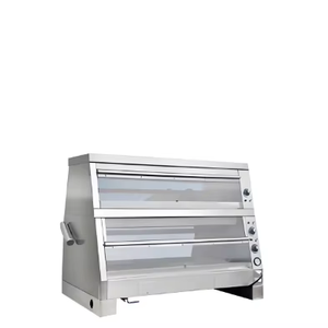 Equipo de cocina comercial Calentador de Vidrio Curvo de gran capacidad Escaparate Mesa Exhibición de alimentos para restaurante Uso de buffet - Product Image 1