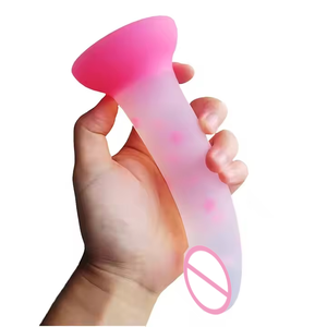 Commercio all'ingrosso cuore stella liquido Silicone incandescente nel buio <span class=keywords><strong>Dildo</strong></span> Shopping Online 9 pollici di spessore <span class=keywords><strong>Dildo</strong></span> per le donne - Product Image 3