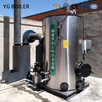 Chaudière à eau chaude automatique à haute pression à tubes de fumée verticaux série LHG pour la production industrielle