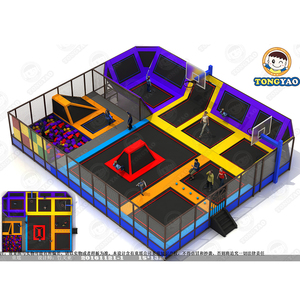 Indoor Kids Playground Soft Play Ball Pits Combo Bungee Jumping Mat Big <b>Bed</b> <b>Slide</b> Outdoor ft Trampoline Park - Product Image 3