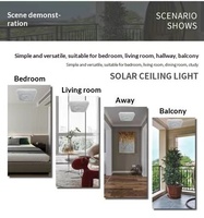 Plafonnier solaire LED étanche carré 60W 100W 200W 300W avec télécommande pour éclairage intérieur maison, garage, balcon
