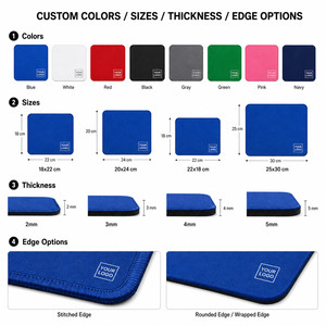 Custom Logo Mouse Pad Non-Slip Rubber Base Stitched Edge Gaming Mousepad for Office Business Promotional <b>Gift</b> Office Supplies - Product Image 3