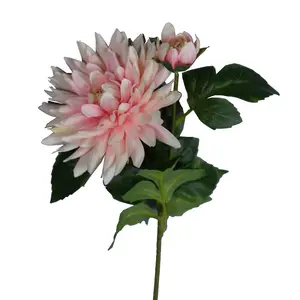 Lusiaflower造花卸売高品質フェルト2花頭シングル菊花