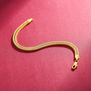 Pulsera Jianai Chapada en Oro de 18K, Cadena de 6MM para Hombre, Joyería, Regalo - Product Image 4