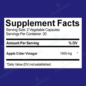 AegleWell Complément alimentaire de marque privée vinaigre de pomme perte de poids en vrac vinaigre de cidre capsules - Product Image 2