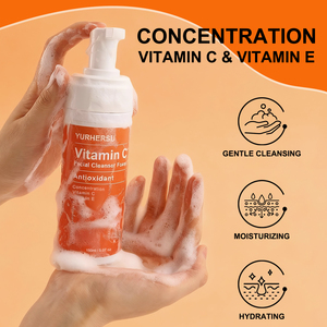Limpiador <span class=keywords><strong>de</strong></span> <span class=keywords><strong>espuma</strong></span> antioxidante con <span class=keywords><strong>vitamina</strong></span> <span class=keywords><strong>C</strong></span> y E: lavado <span class=keywords><strong>facial</strong></span> brillante y antioxidante, para todo tipo <span class=keywords><strong>de</strong></span> piel, servicio OEM certificado GMP - Product Image 2