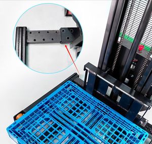 Precio más bajo Transpaleta eléctrica Carretilla elevadora 1,6 M 3,5 M 1 2Ton Walking Wide Egged Stacker - Product Image 2