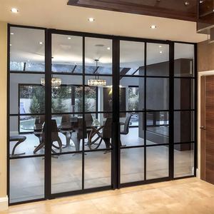 Système de portes coulissantes encastrées NUOXIN Impact pour balcon et patio, portes coulissantes <span class=keywords><strong>en</strong></span> aluminium et <span class=keywords><strong>verre</strong></span>, portes coulissantes modernes personnalisées pour mur - Product Image 5