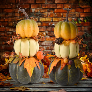 Three Layers Artificial Pumpkin Foam Living Room Decoration Autumn Potted Plants Sunflowers Maple Thanksgiving Valentine's Day - Product Image 6