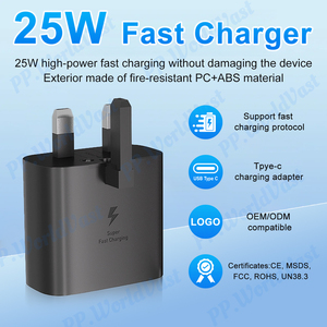 Usine en gros haute puissance <span class=keywords><strong>25W</strong></span> pour Android chargeur rapide de téléphone portable pour Samsung S23 chargeurs ultra rapides type-c royaume-uni - Product Image 3