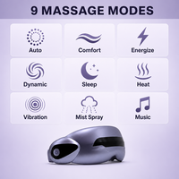 Masseur oculaire électrique 4D de qualité supérieure, recharge USB, chaleur et vibrations, soulage l'insomnie, appareil de soin des yeux numérique