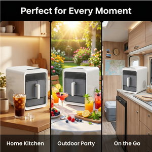 Machine à glaçons électrique portable de comptoir 15 kg/24h, fabrication rapide de glaçons en forme de balle en 10 minutes, auto-nettoyante, usage domestique/commercial - Product Image 6