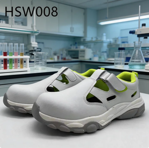 <span class=keywords><strong>Scarpe</strong></span> di Sicurezza Bianche Antiurto HY per Sale di Distribuzione con Punta in Fibra di Vetro, Calzature Antimicrobiche e Oleoresistenti per Impianti Alimentari HSW008 - Product Image 2